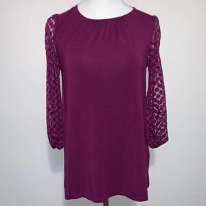 Boden Sheer Dot Sleeve Top